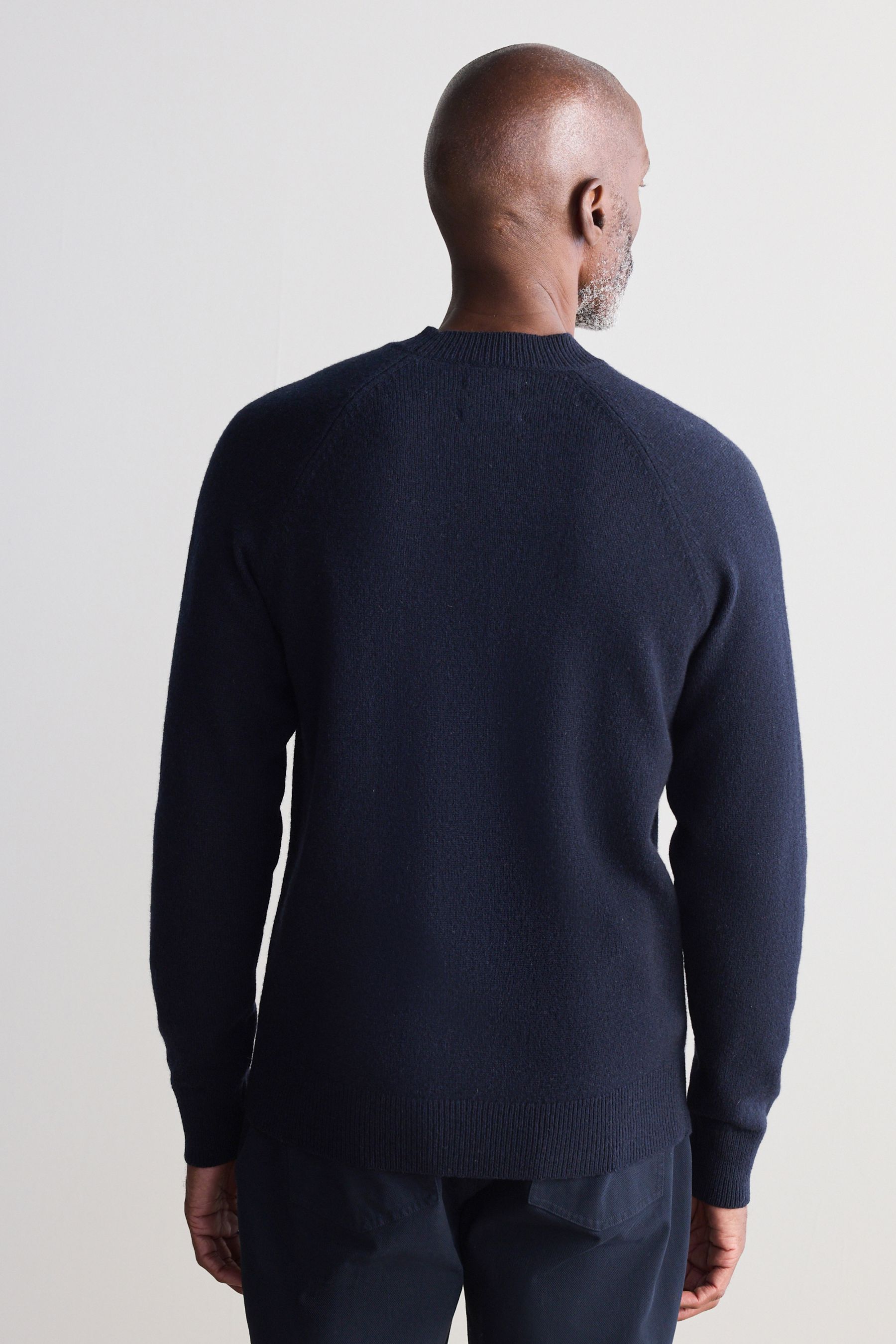 Buy Navy Blue Crew Neck Regular Fit Signature 100 Merino Wool Midweight Jumper from the Next UK online shop