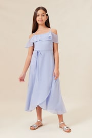 Lipsy Blue Teen Bardot Occasion Dress (10-16yrs) - Image 1 of 4