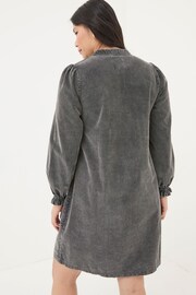 FatFace Fran Charcoal Grey Cord Tunic Dress - Image 2 of 5