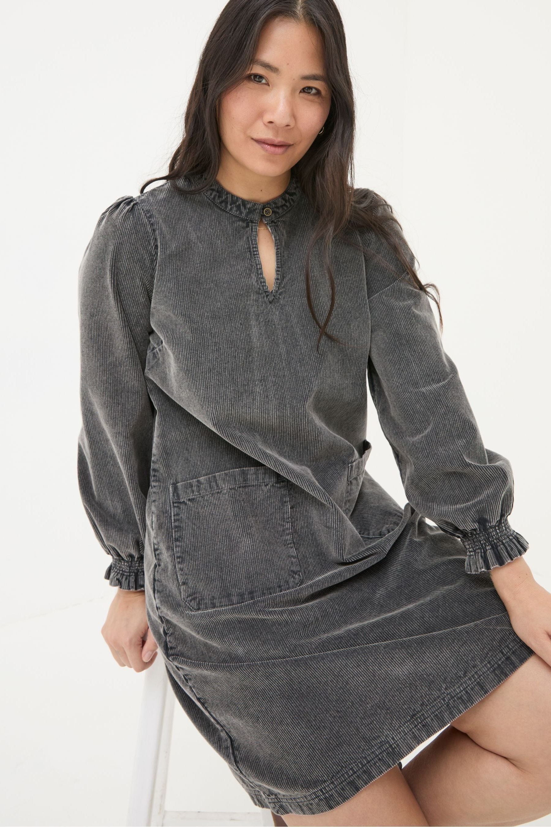 Buy FatFace Fran Charcoal Grey Cord Tunic Dress from the Next UK online shop
