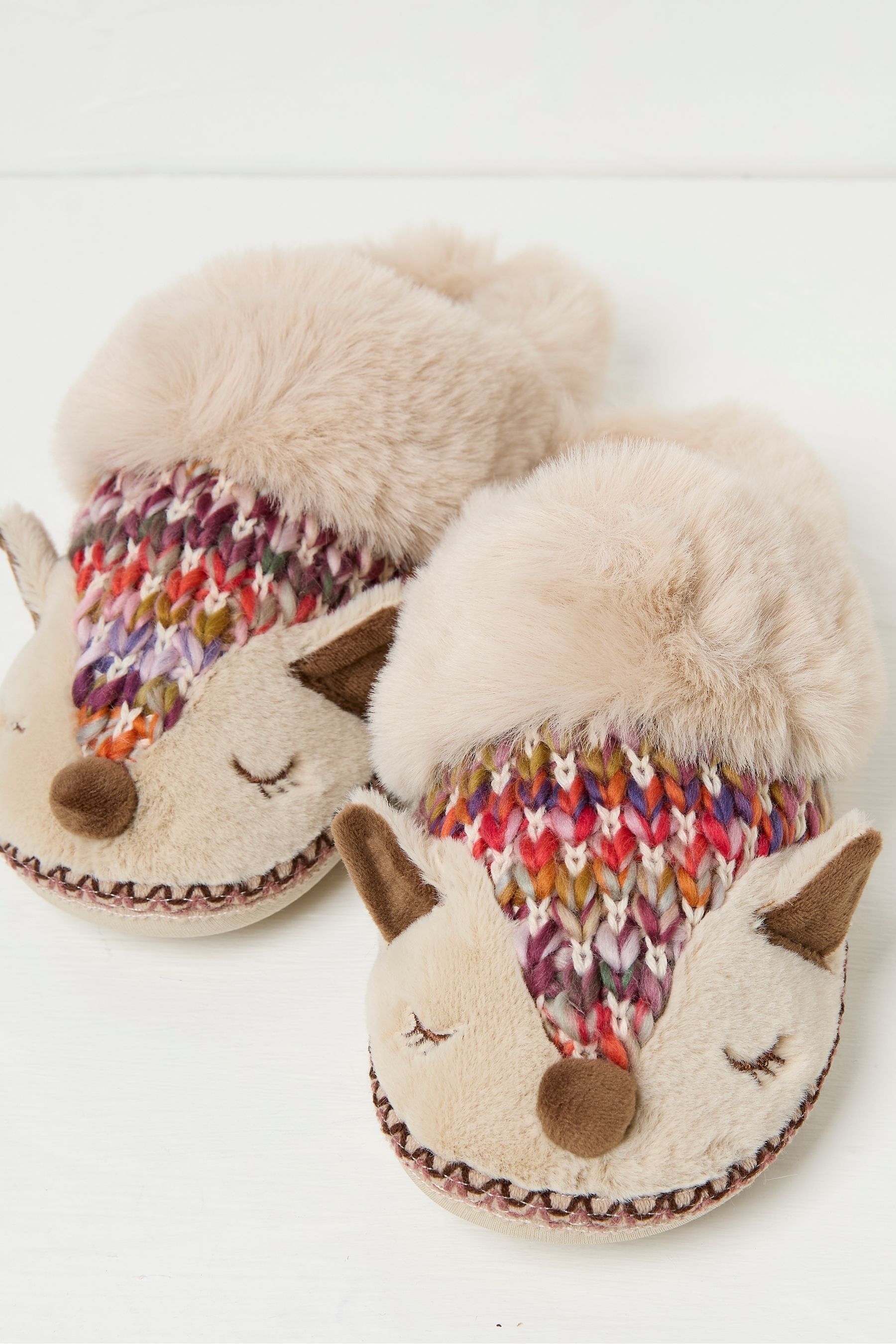 Fur fox slippers discount