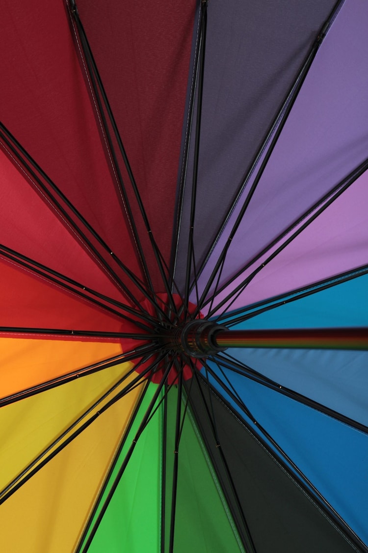 Mountain Warehouse Green Large Rainbow Umbrella - Image 5 of 5