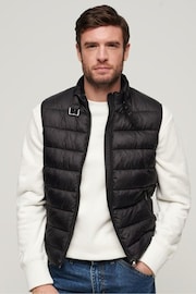 Superdry Black Lightweight Padded Gilet - Image 1 of 9