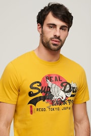 Superdry Yellow 100% Cotton Tokyo Graphic T-Shirt - Image 3 of 3