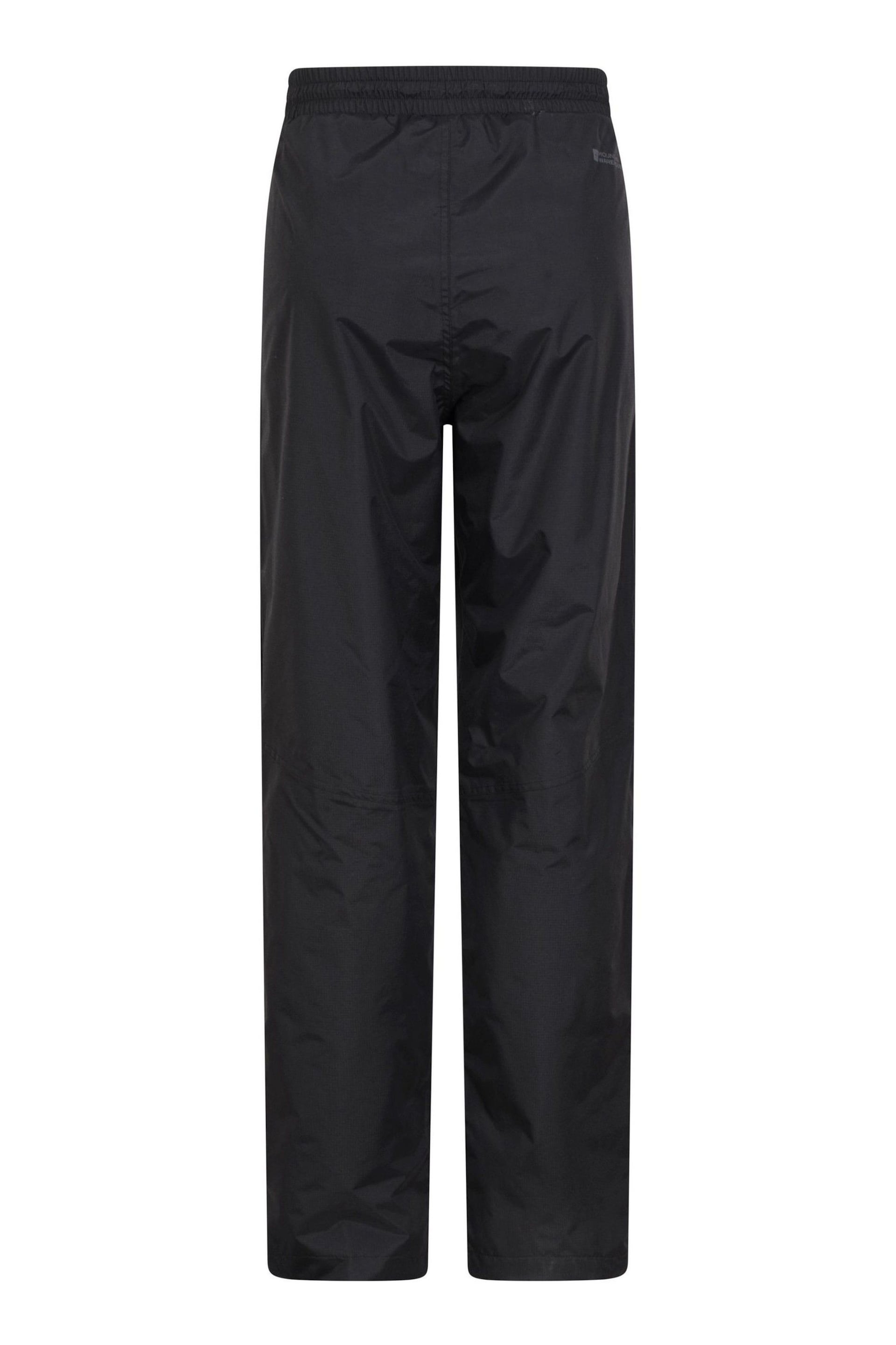 Mountain Warehouse Black Downpour Mens Waterproof Trousers - Short Length - Image 2 of 6