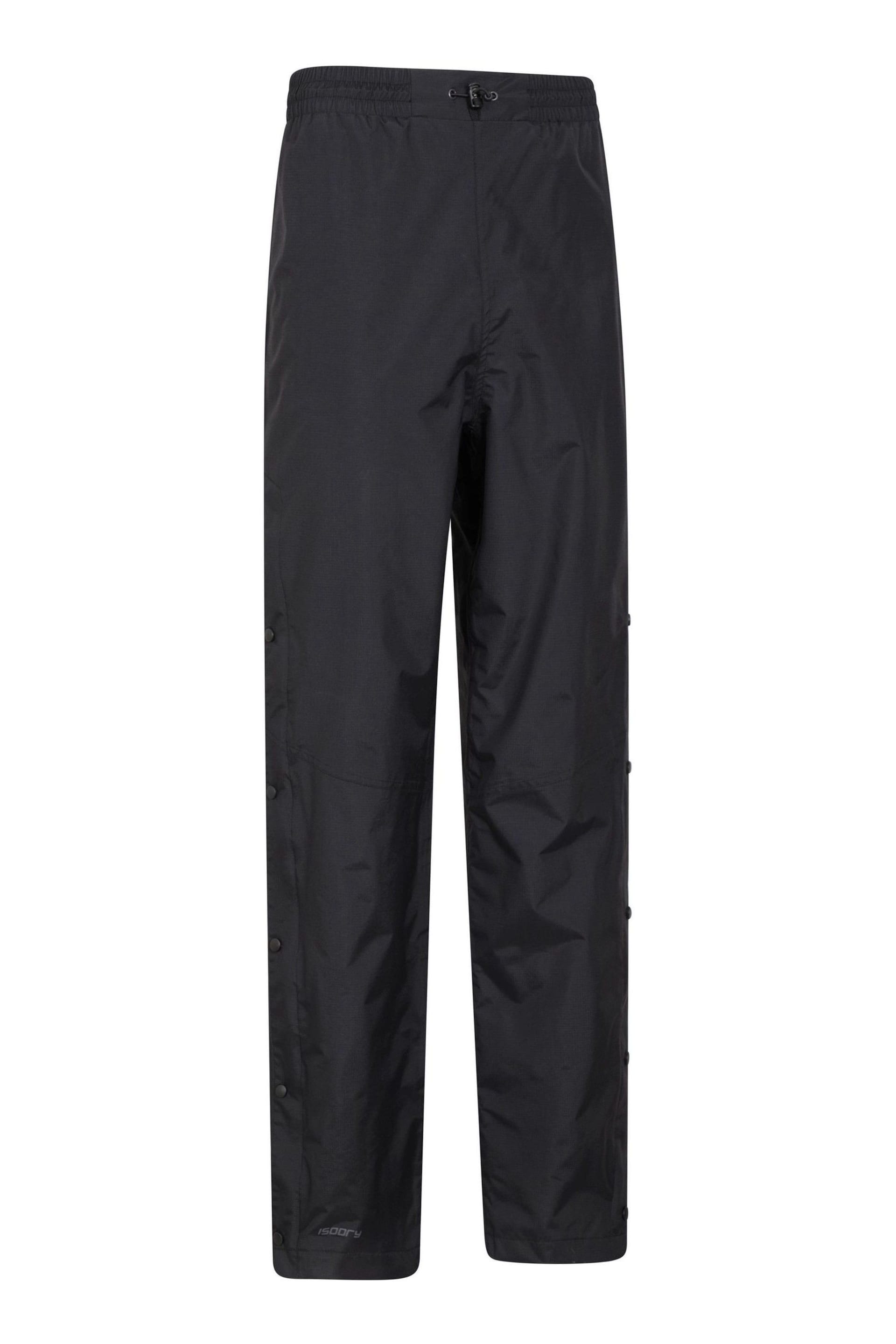 Mountain Warehouse Black Downpour Mens Waterproof Trousers - Short Length - Image 3 of 6