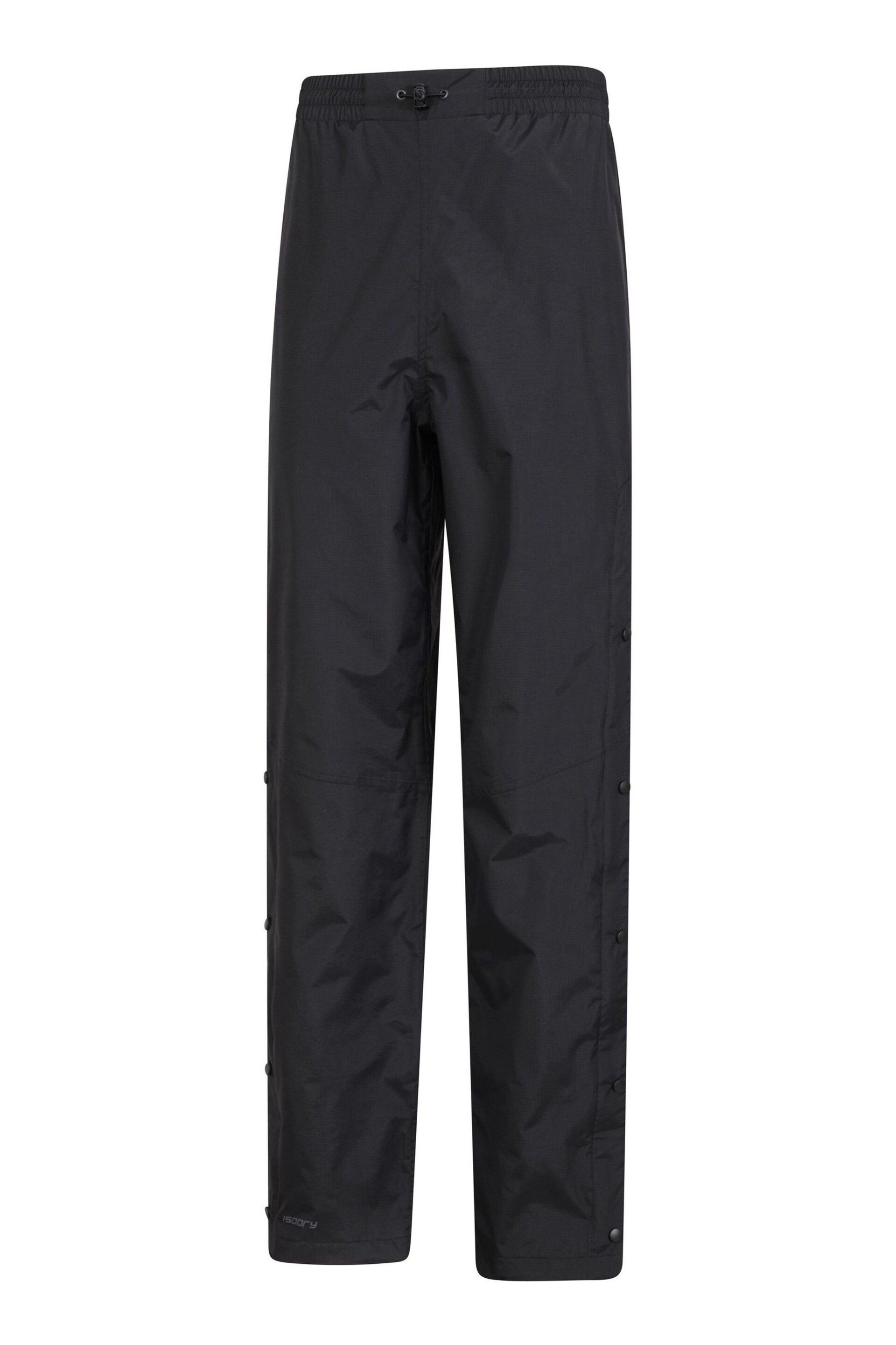 Mountain Warehouse Black Downpour Mens Waterproof Trousers - Short Length - Image 4 of 6