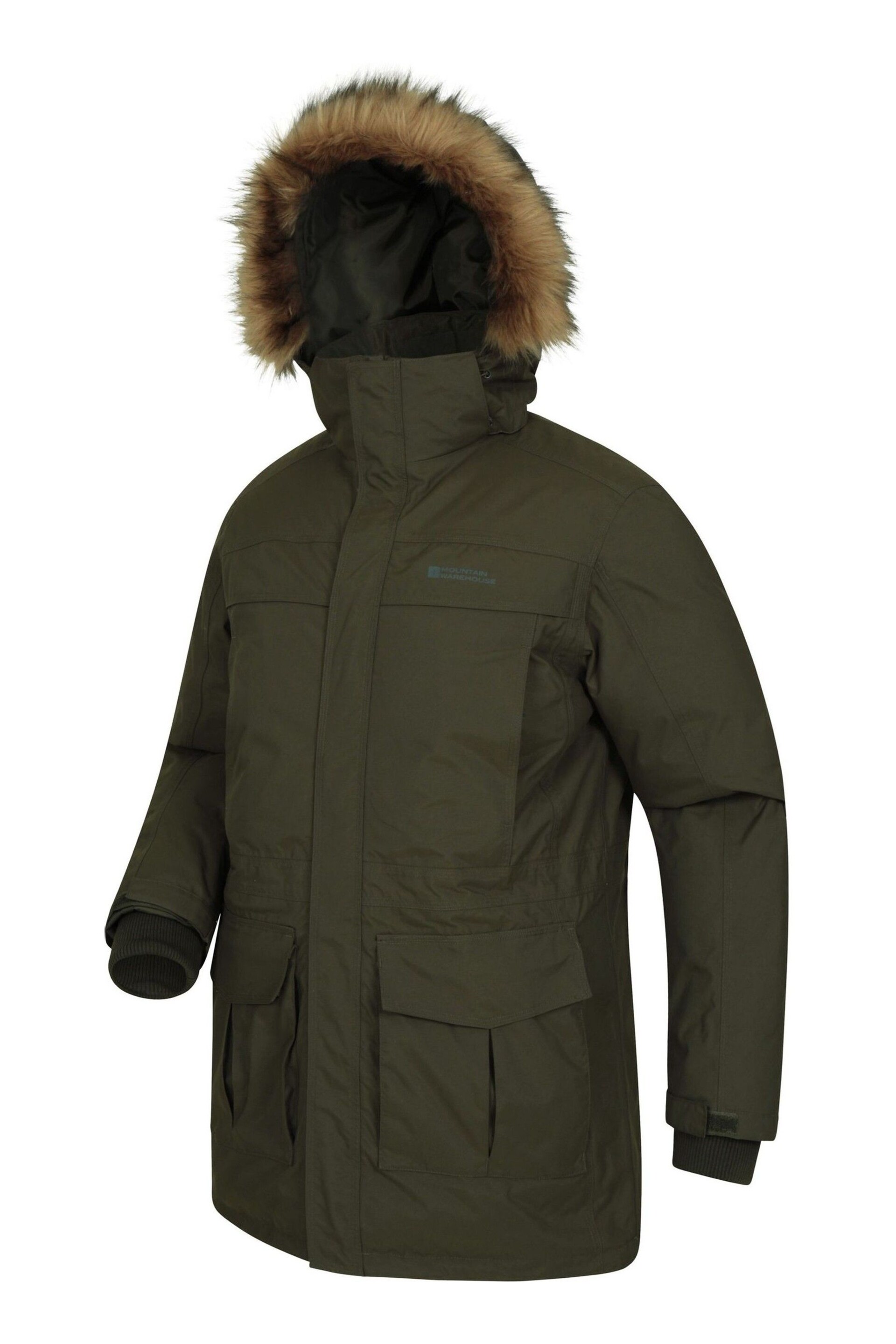 Mountain Warehouse Green Mens Antarctic Extreme Waterproof Down Jacket - Image 4 of 4