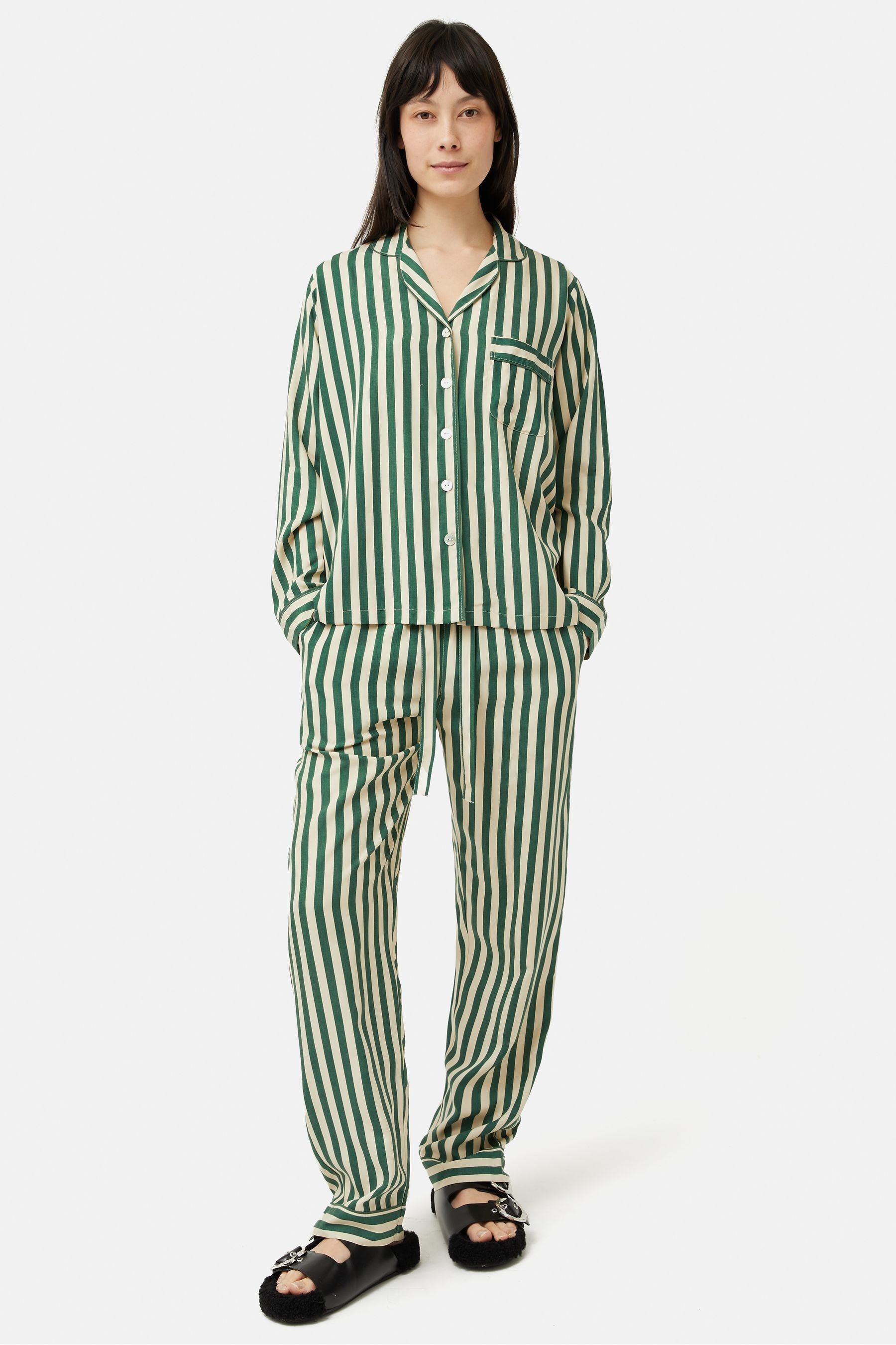 Buy Jigsaw Green Classic Stripe Pyjamas from the Next UK online shop