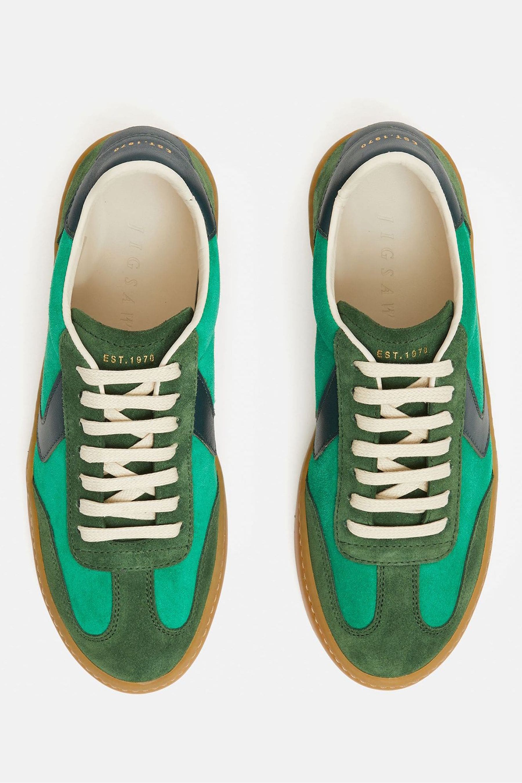 Buy Jigsaw Green Portland Vintage Classic Trainers from Next USA