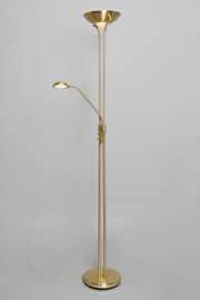 BHS Satin Brass LED Mother & Child Floor Lamp - Image 3 of 4