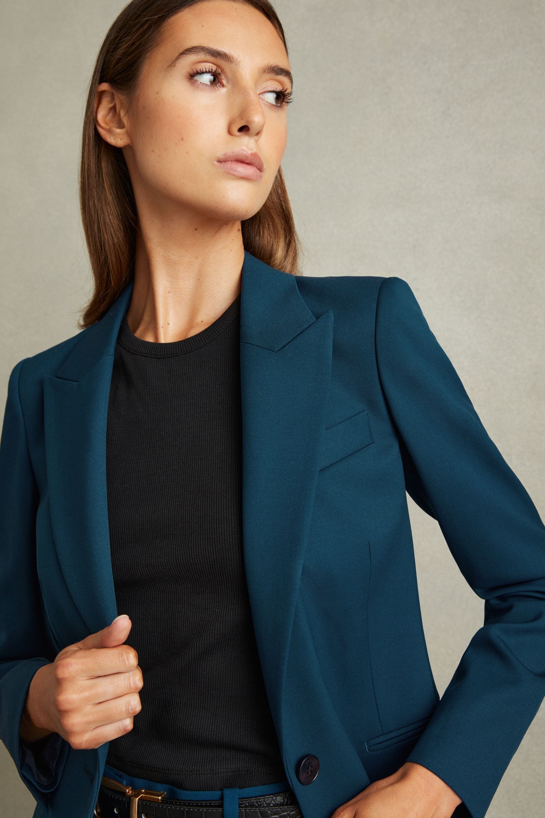 Women's teal blazer hot sale