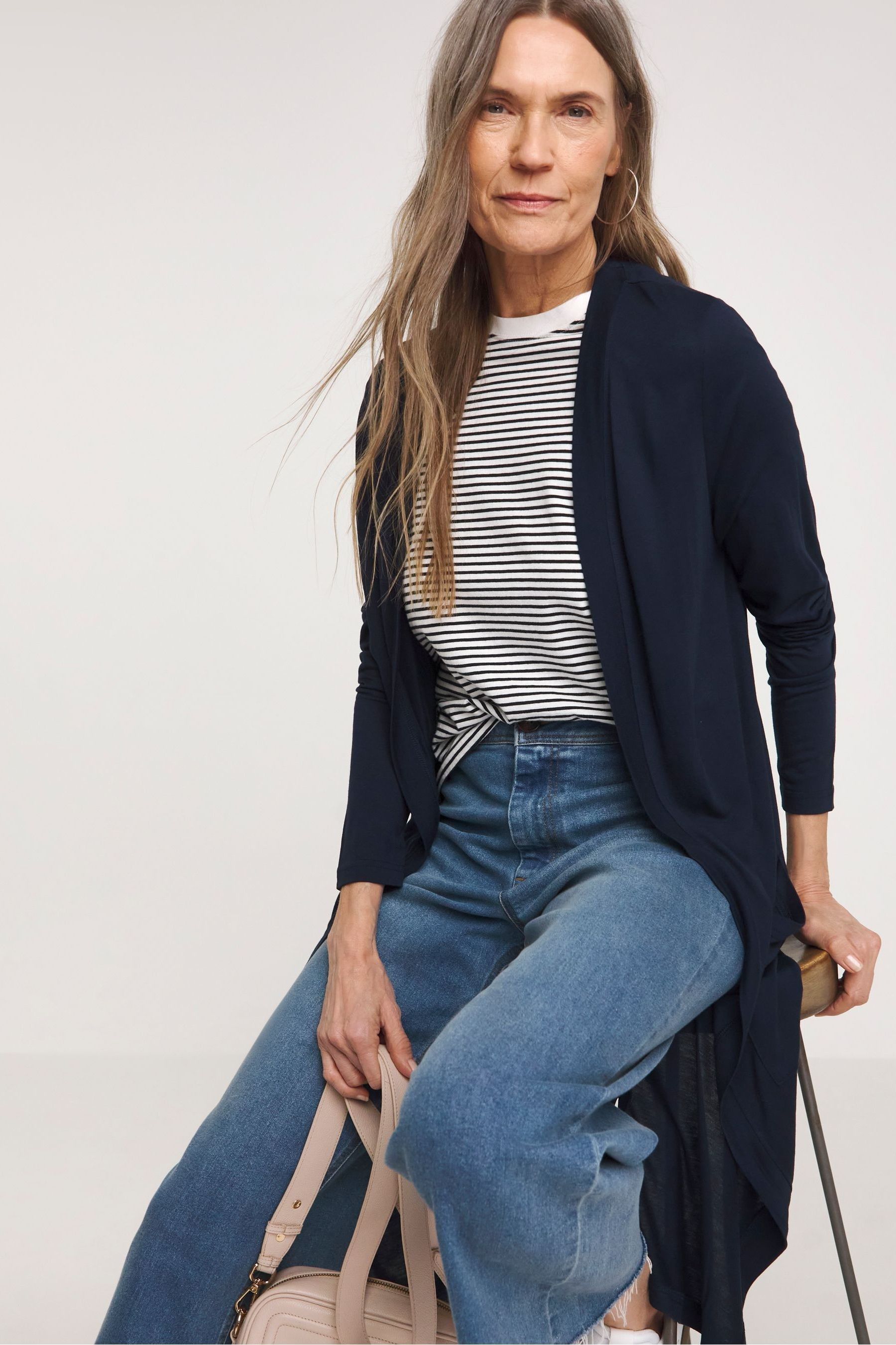 Buy JD Williams Blue Longline Pocket Cardigan from the Next UK online shop