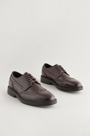 Brown Cleated Sole Brogue Shoes - Image 2 of 5