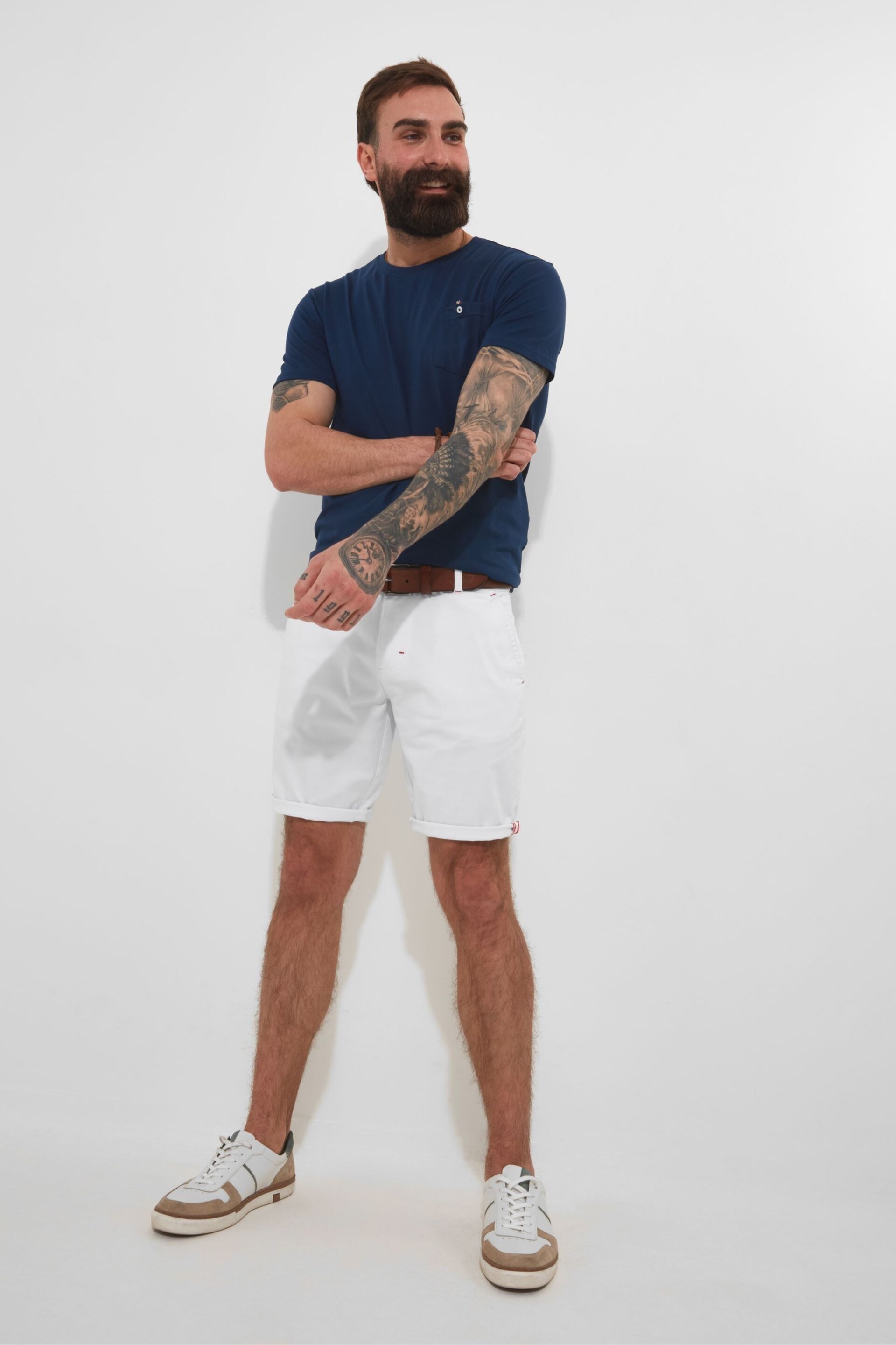 Joe Browns White Washed Chino Shorts - Image 1 of 5