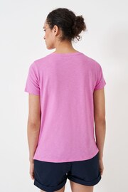 Crew Clothing Perfect Scoop Short Sleeve Slub T-Shirt - Image 2 of 5