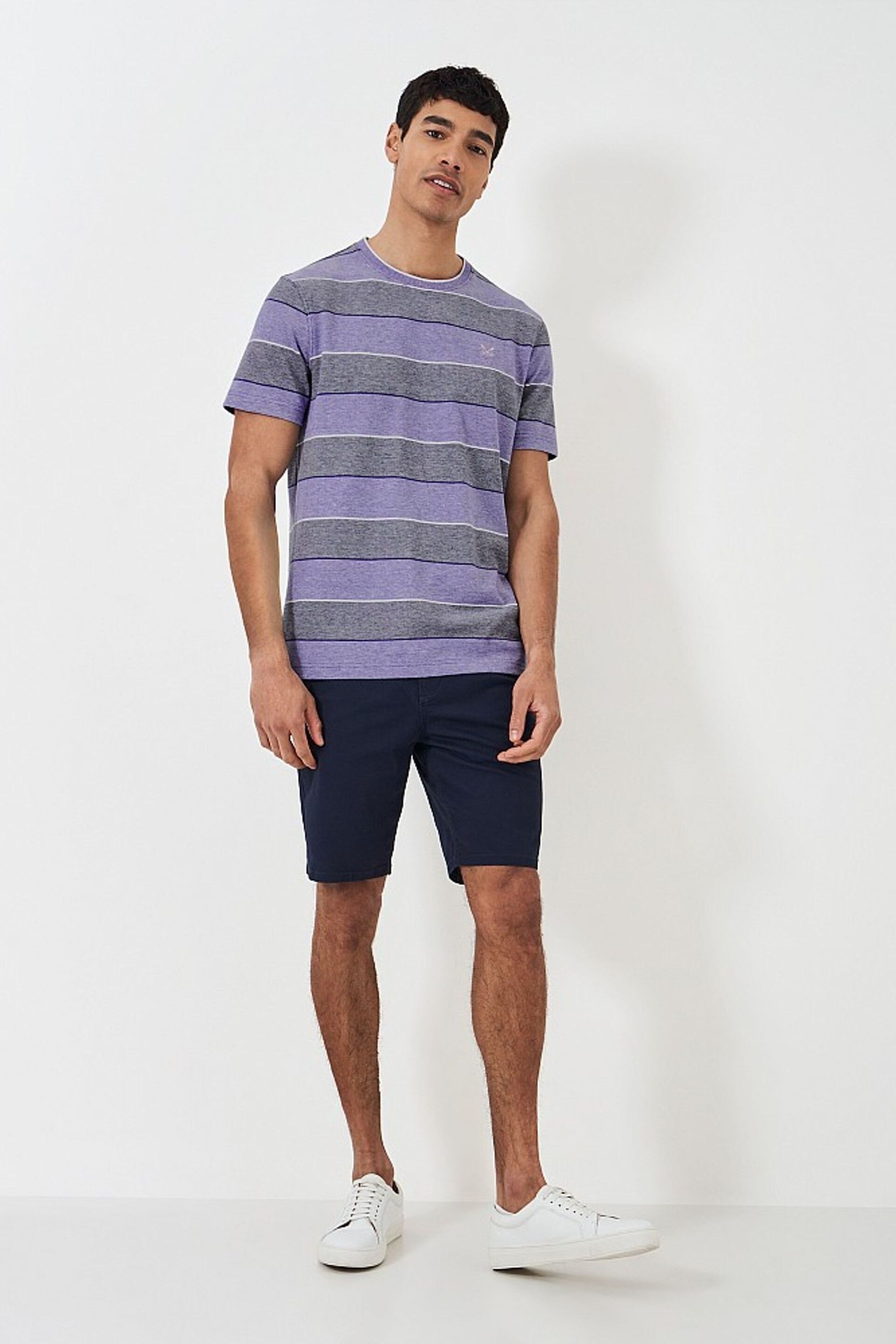 Crew Clothing Perfect Scoop Short Sleeve Slub T-Shirt - Image 3 of 5