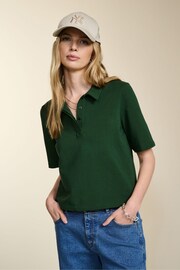 Baukjen Green Margaret Regenerative Cotton Polo Shirt - Image 1 of 4