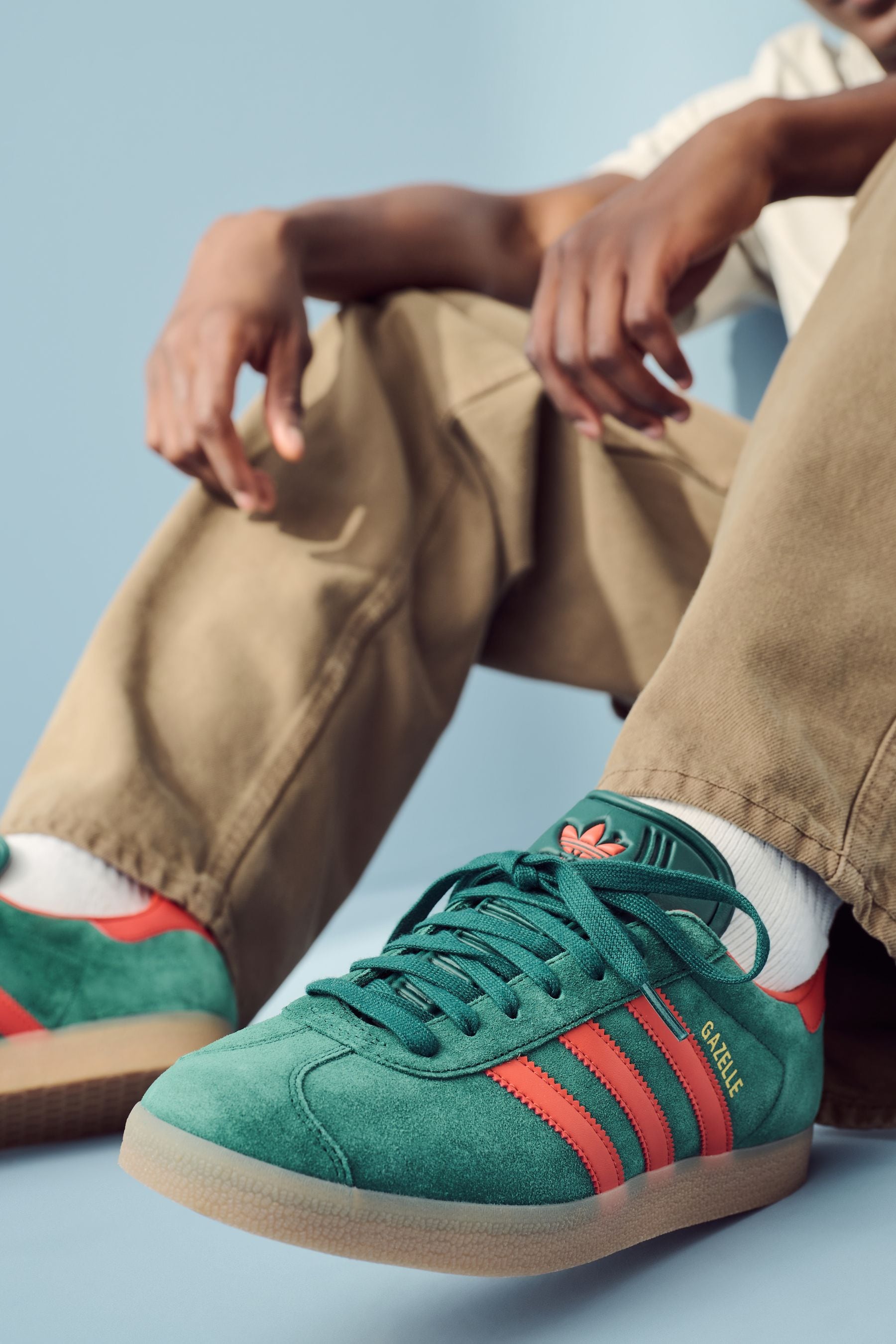 Buy adidas Originals Green Red Gazelle Trainers from the Next UK online shop