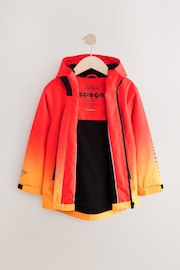 Orange Waterproof Fleece Hooded Lined Coat (3-17yrs) - Image 3 of 6