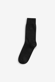 Black 5 Pack Embroidered Lasting Fresh Socks 5 Pack - Image 5 of 9