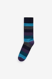 Striped 5 Pack Cushioned Sole Comfort Socks - Image 3 of 8