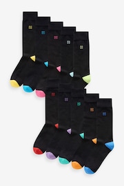 Talon coloré - Paquet 10 - Chaussettes confortables à semelle rembourrée - Image 1 de 15