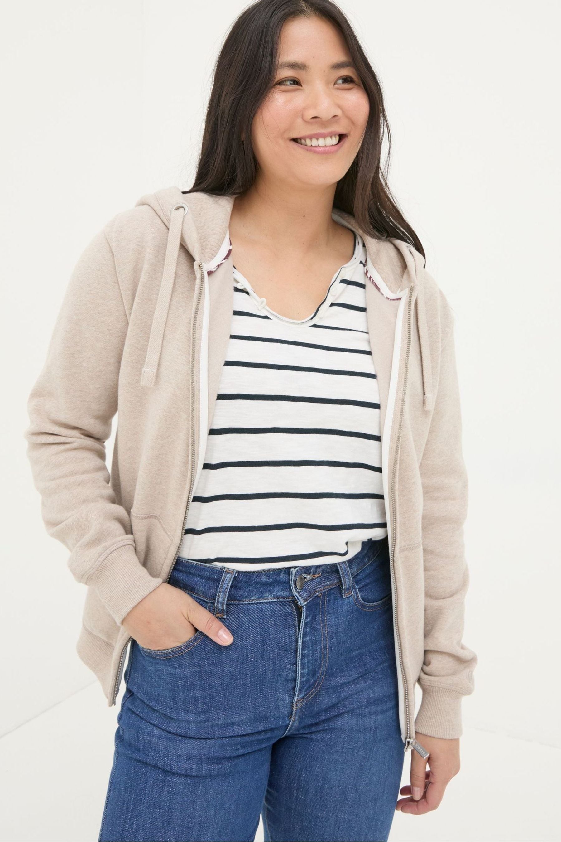 Oatmeal zip up hoodie 2025