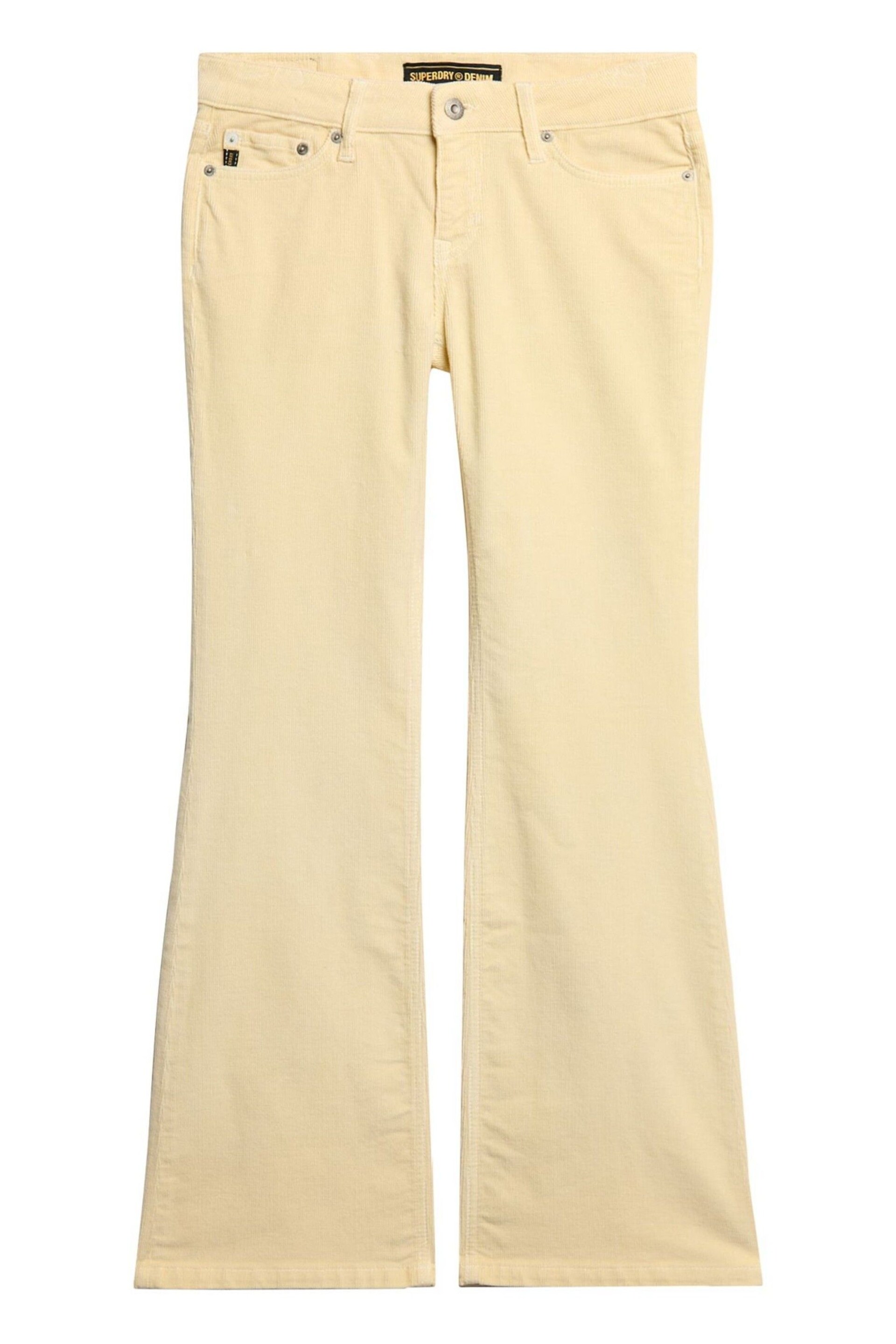 Superdry Cream Low Rise Cord Flare Jeans - Image 5 of 5