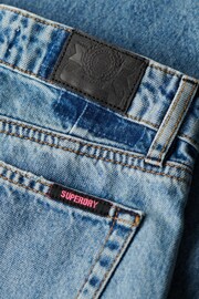 Superdry Blue Raw Hem Wide Leg Flare Jeans - Image 7 of 7