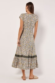 Apricot Green Ditsy Floral Maxi Dress - Image 3 of 4