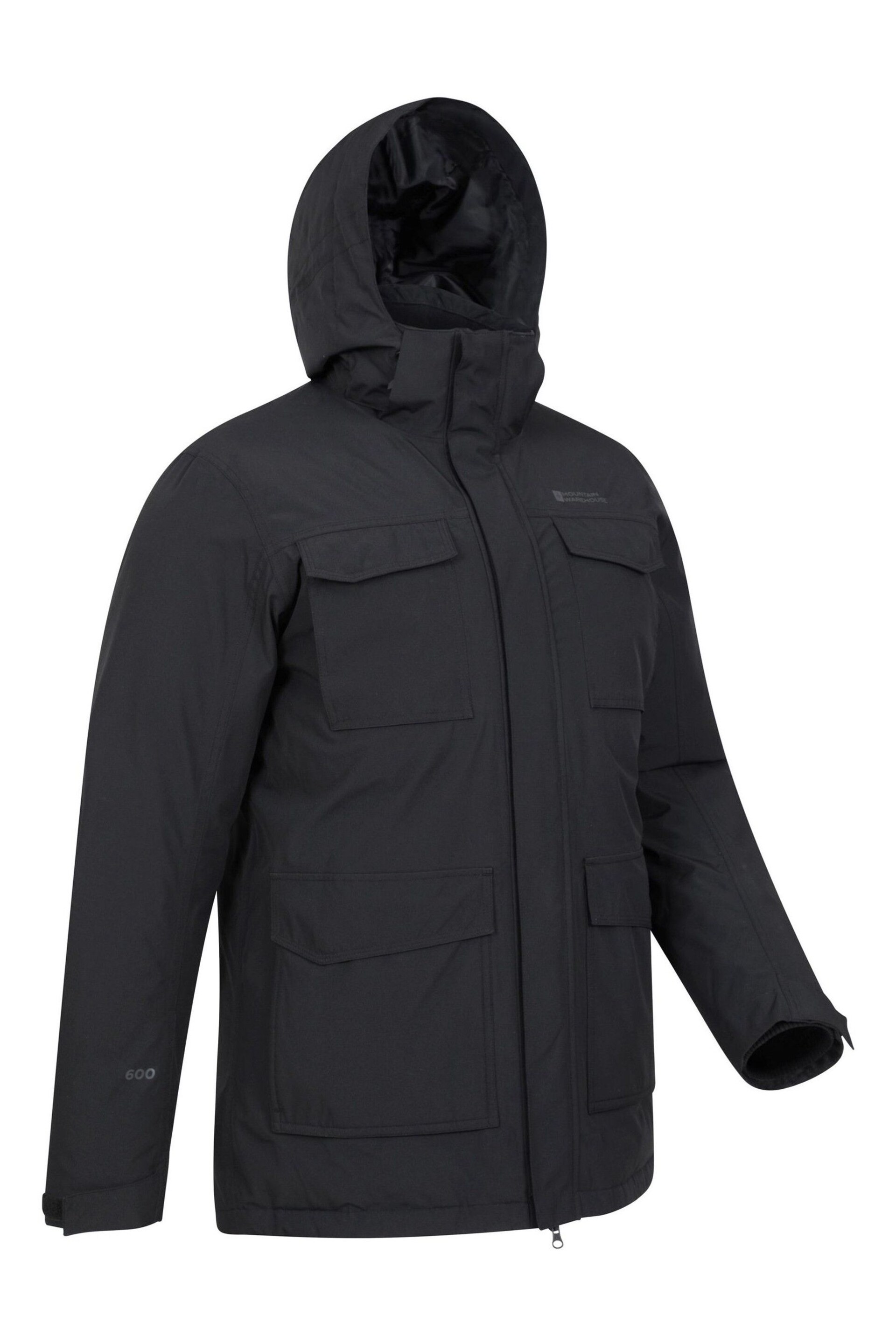Mountain Warehouse Black Concord Mens Waterproof Extreme Down Long Jacket - Image 1 of 5