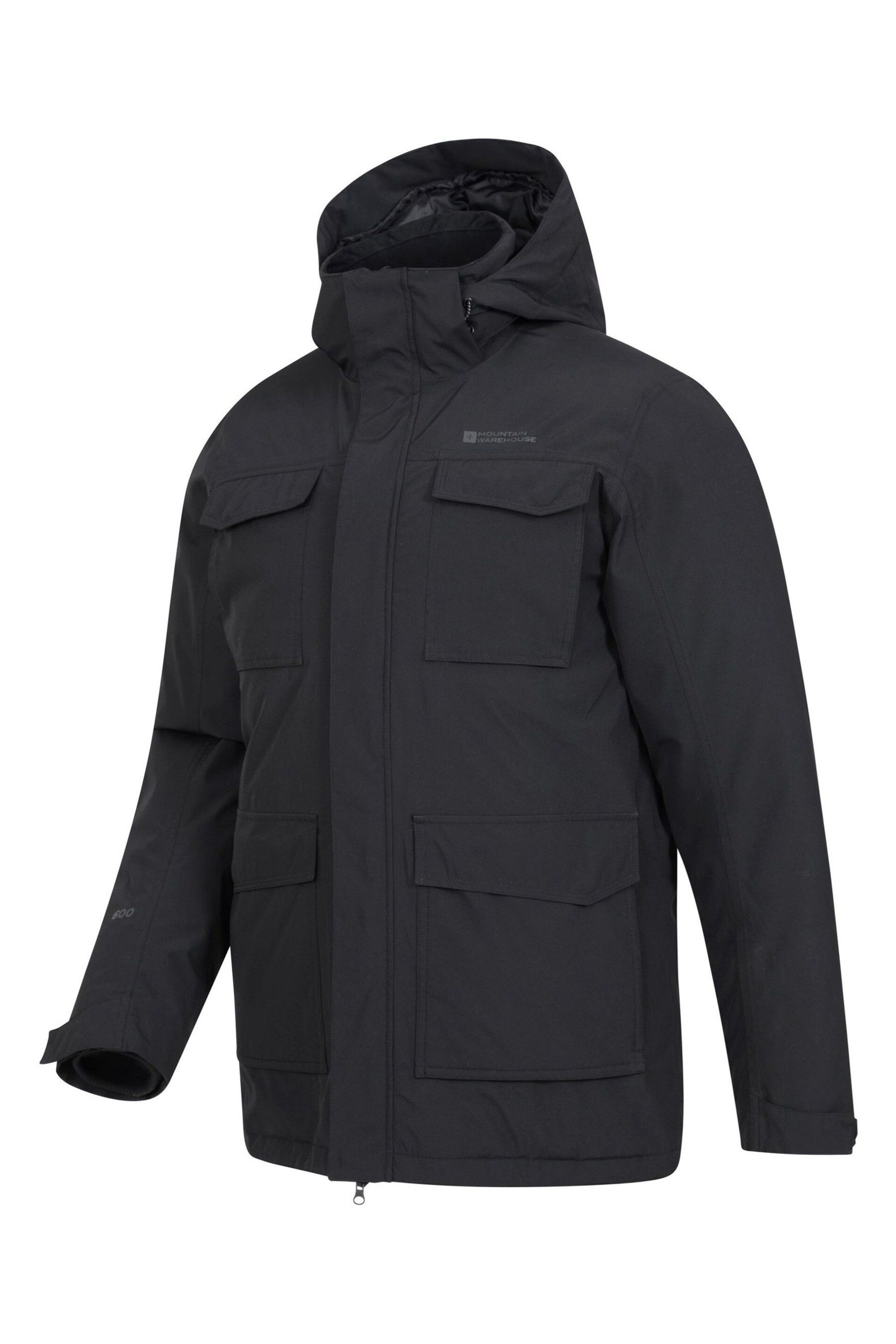 Mountain Warehouse Black Concord Mens Waterproof Extreme Down Long Jacket - Image 3 of 5