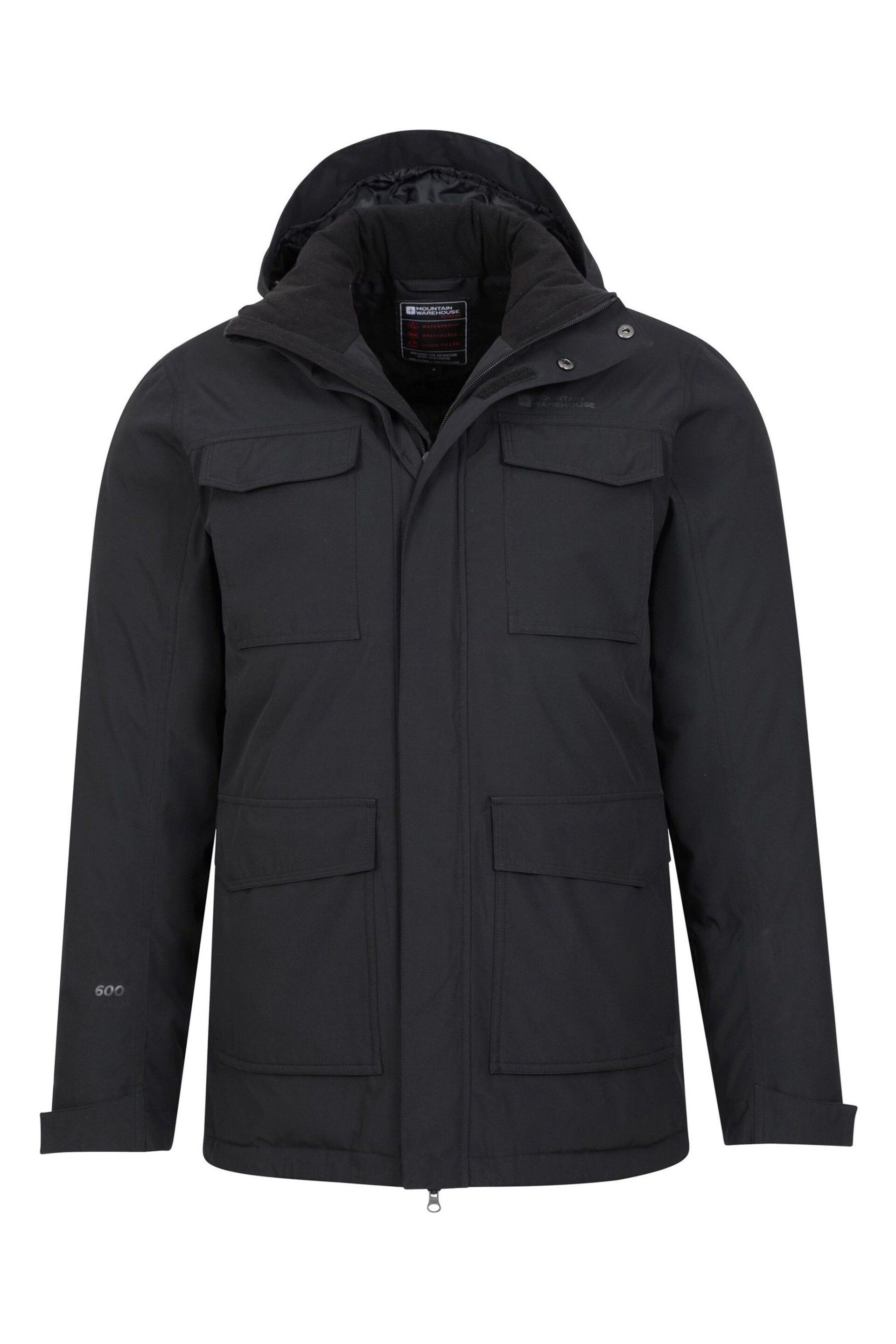 Mountain Warehouse Black Concord Mens Waterproof Extreme Down Long Jacket - Image 5 of 5