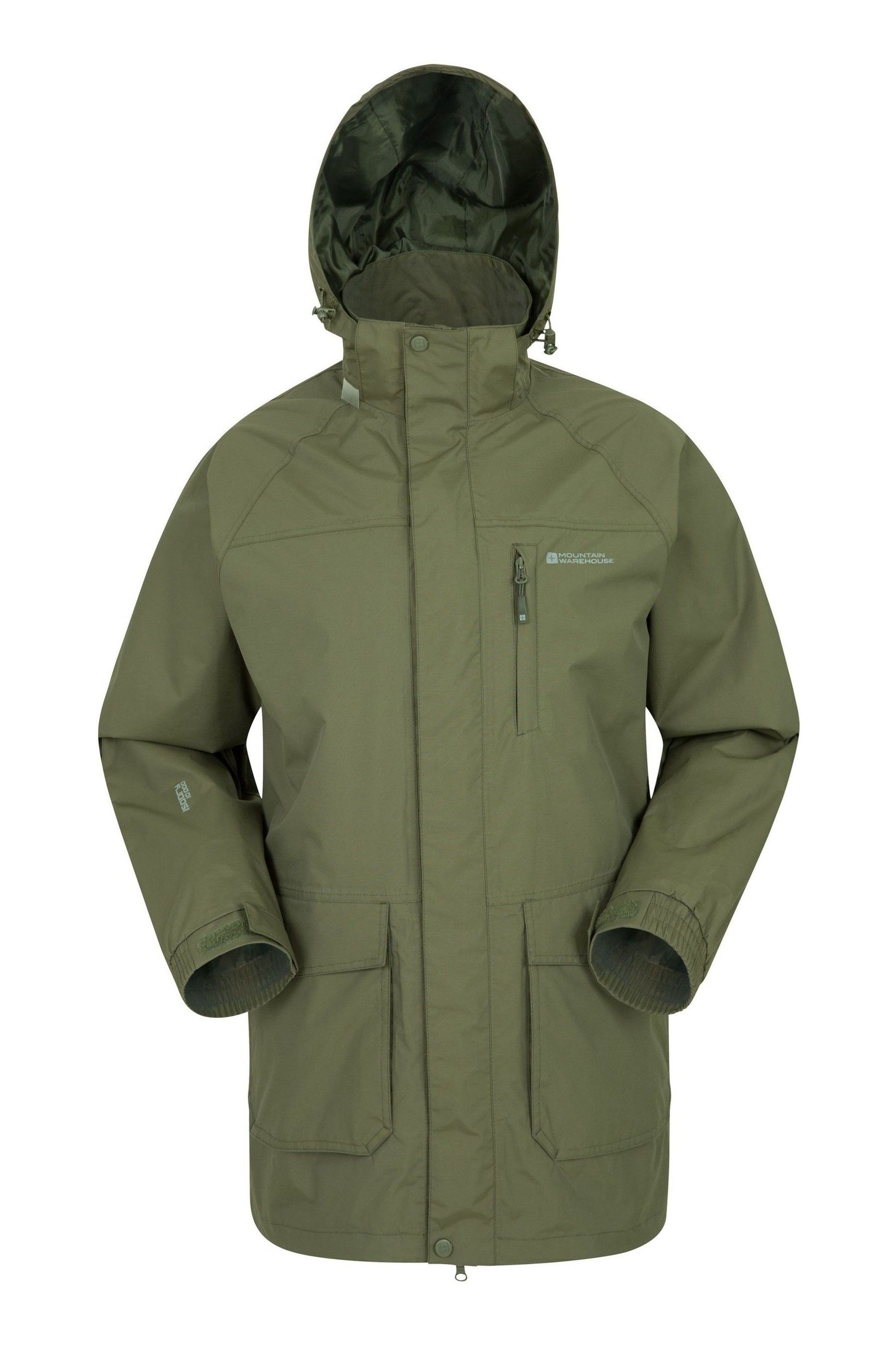 Buy Mountain Warehouse Green Glacier II Mens Extreme Waterproof Long Jacket from Next Malta