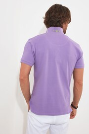 Joe Browns Purple Classic Short Sleeve Cotton Polo Shirt - Image 2 of 5