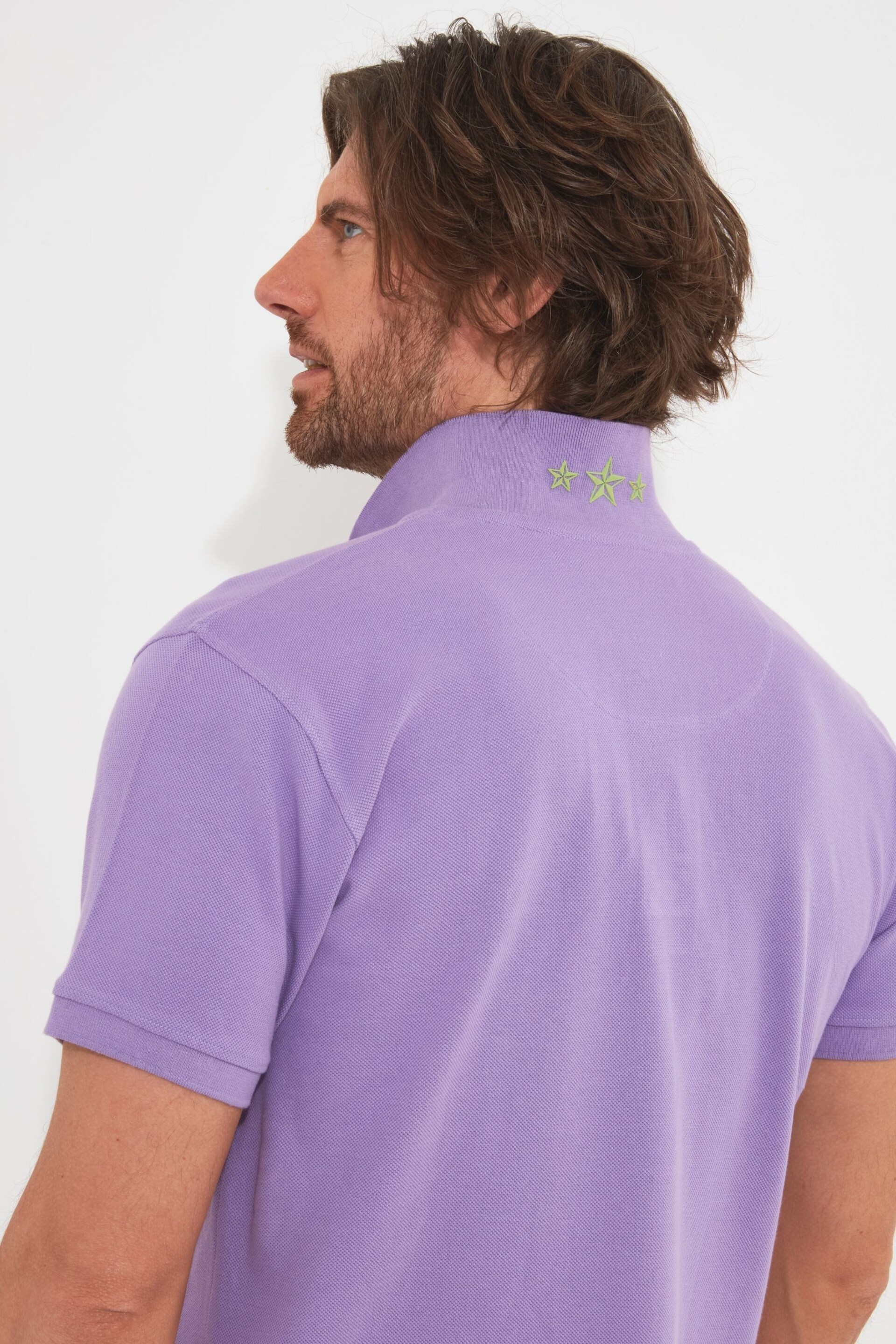 Joe Browns Purple Classic Short Sleeve Cotton Polo Shirt - Image 4 of 5