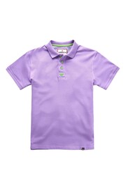 Joe Browns Purple Classic Short Sleeve Cotton Polo Shirt - Image 5 of 5