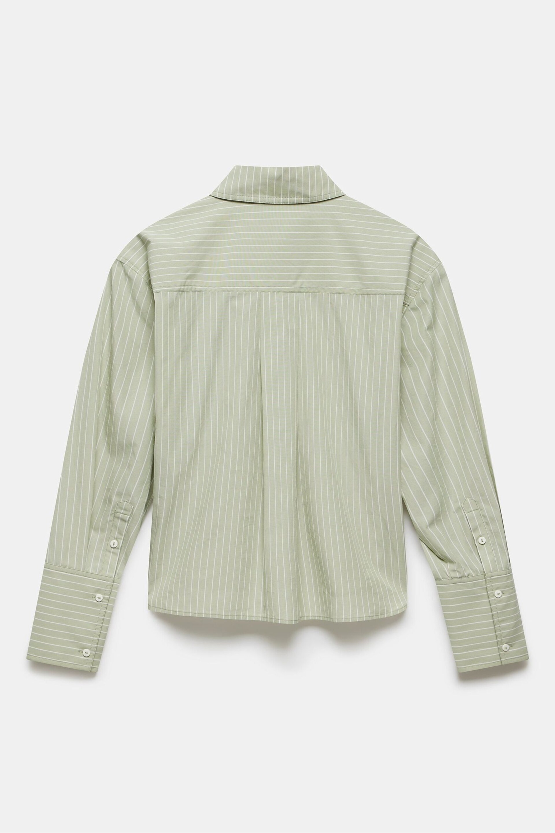 Mint Velvet Green Striped Cotton Shirt - Image 4 of 4