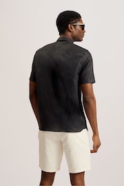 Ted Baker Black Linen Palomas Shirt - Image 3 of 5