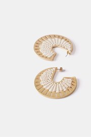 Mint Velvet Gold Tone Woven Hoop Earrings - Image 2 of 3