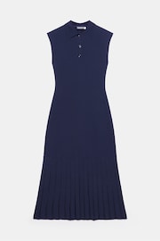 Mint Velvet Blue Sheer Detail Midi Dress - Image 3 of 4