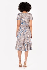 Lovedrobe Tiered Hem Puff Sleeve Midi Dress - Image 2 of 5