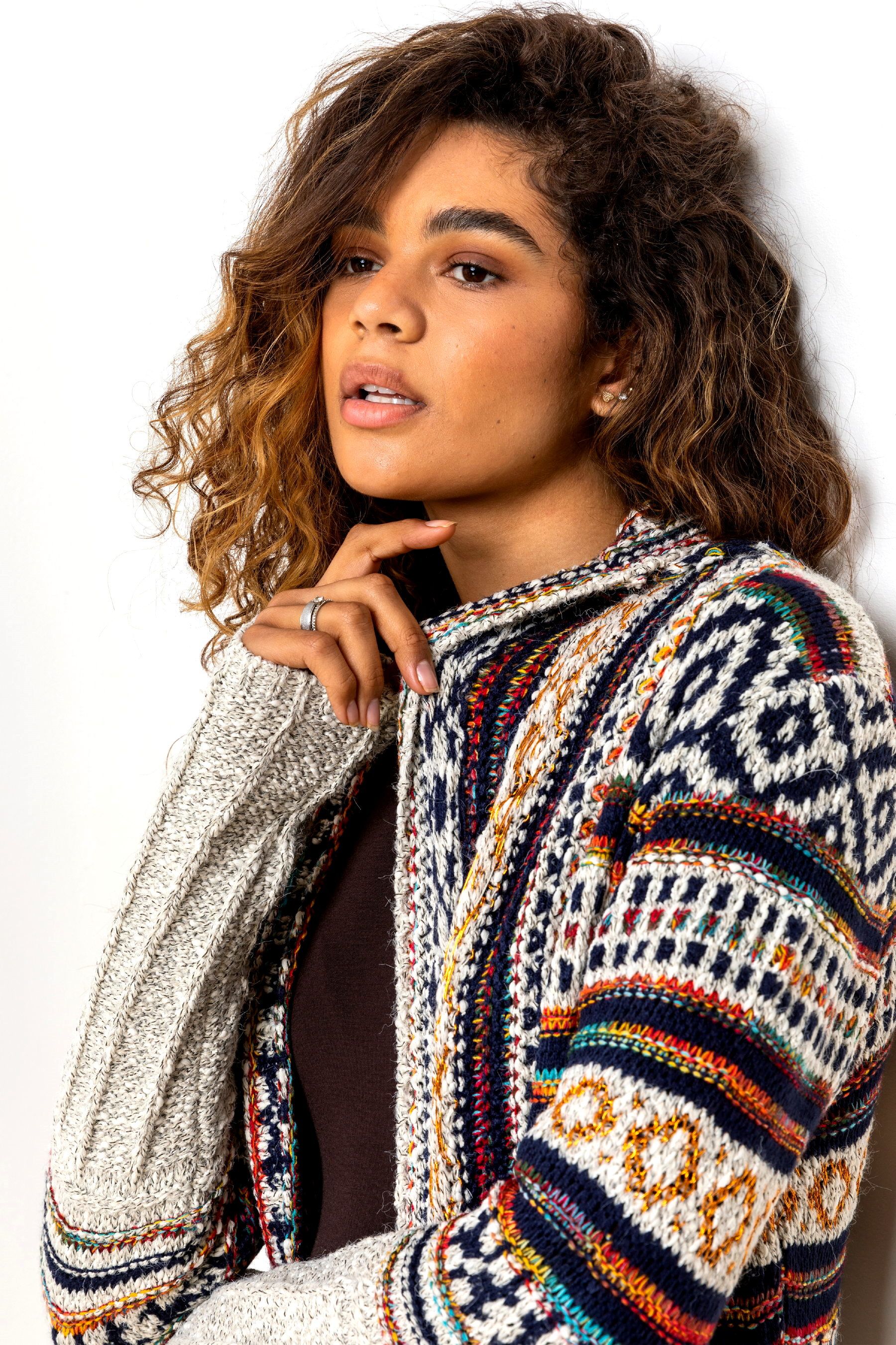 Tassel hem cardigan shop