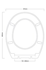 Showerdrape White Oak Norfolk Soft Close Wooden Toilet Seat - Image 2 of 2