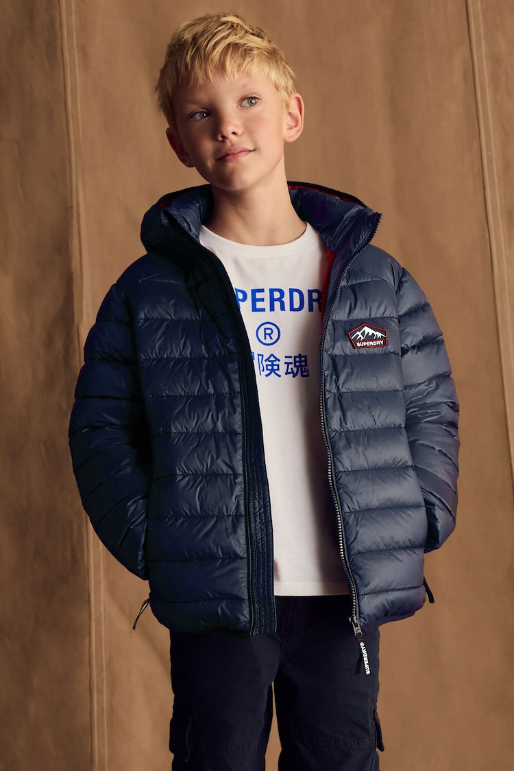 Superdry Navy Fuji Puffer Coat - Image 1 of 11