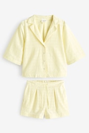 Yellow Broderie Short Set Pyjamas - Image 6 of 9