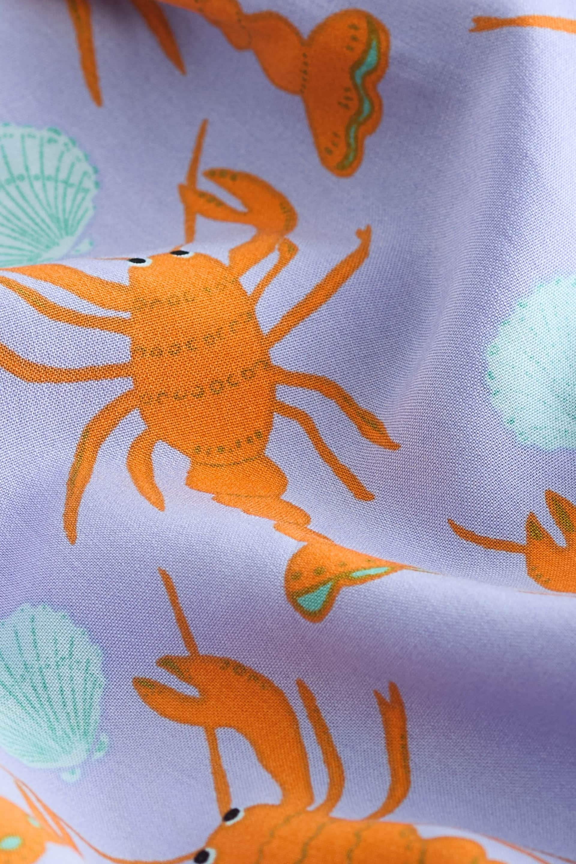 Lilac Purple Lobster Scion Button Through Short Pyjamas Set - Image 9 of 9