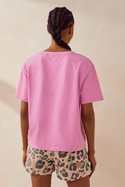 Pink Animal Cotton Short Set Pyjamas - Image 2 of 7