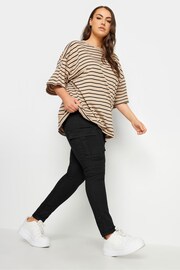 Yours Curve Black Cargo Grace Jeggings - Image 2 of 4